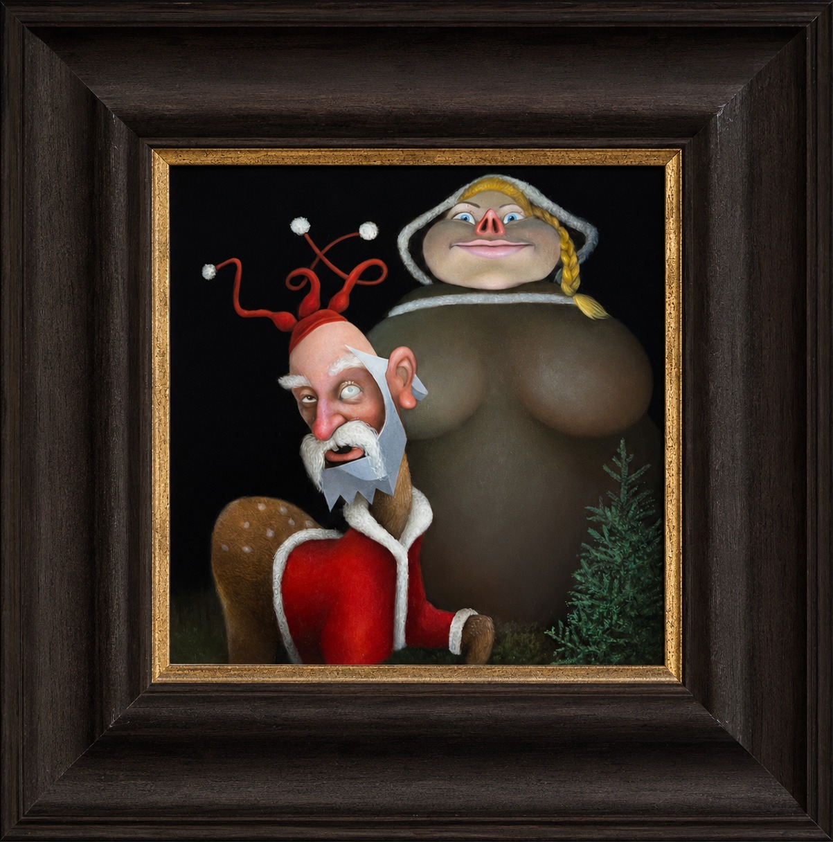 Jingle Bells, Öl auf Holz, 2015, von Diethard Sohn